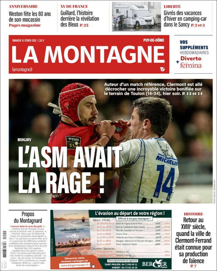 Portada de La Montagne (Francia)