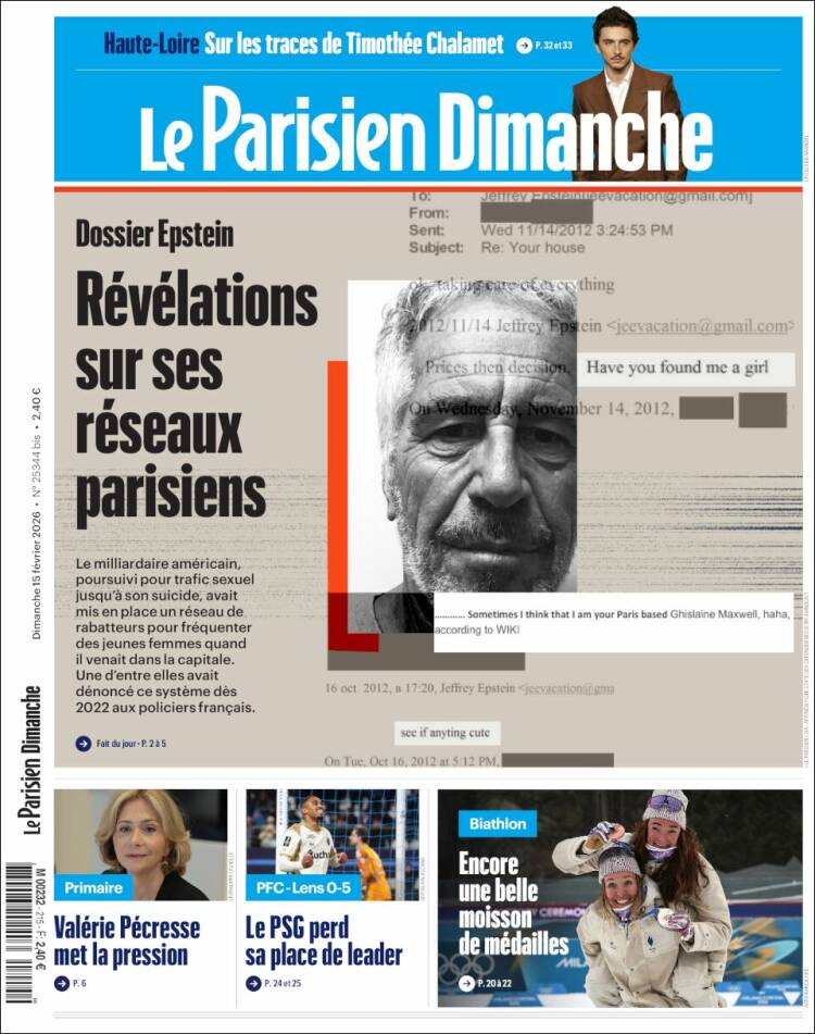 Portada de Le Parisien (Francia)