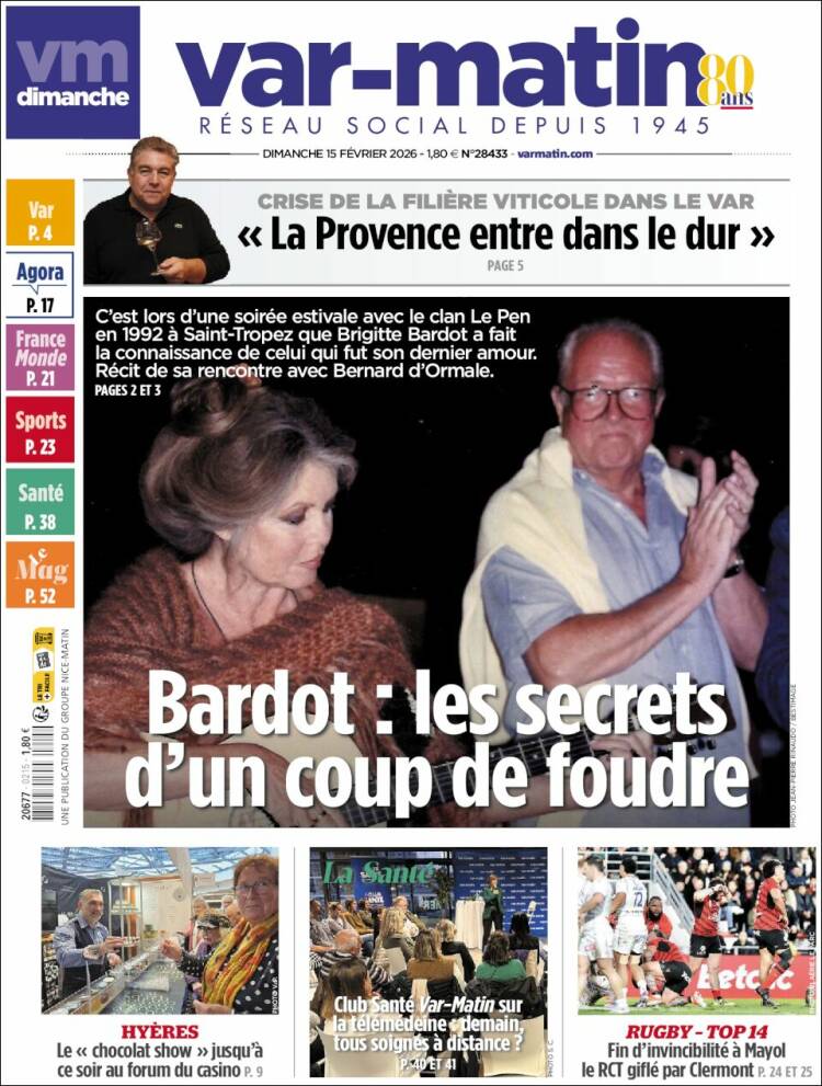 Portada de Var-Matin (Francia)