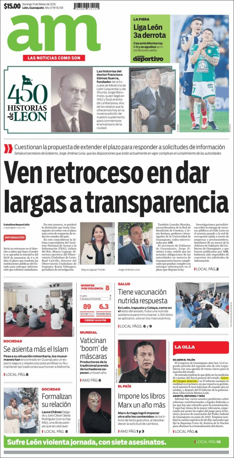 Portada de Al Día A.M. (M&eacute;xico)