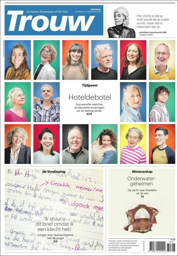 Portada de Trouw (Pa&iacute;ses Bajos)