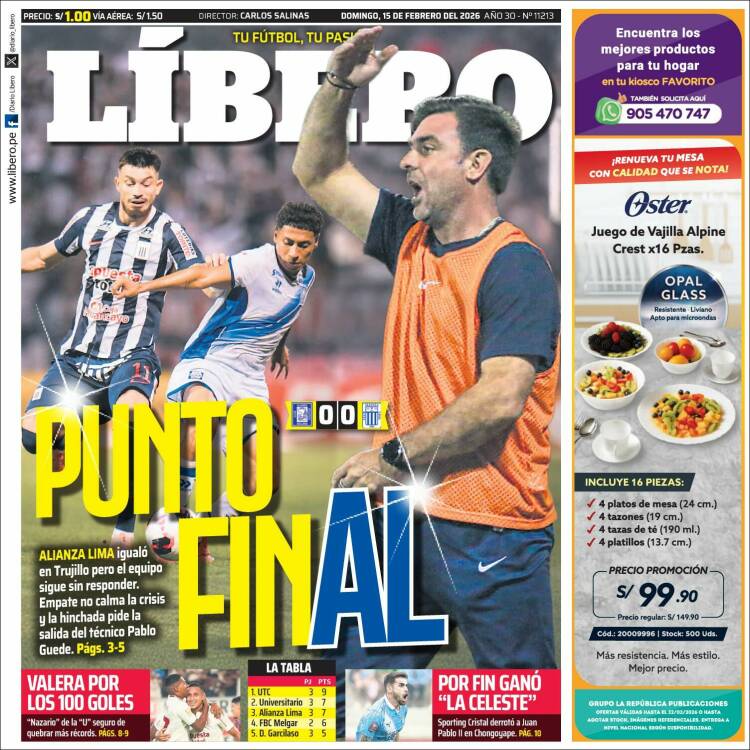 Portada de Líbero (Per&uacute;)