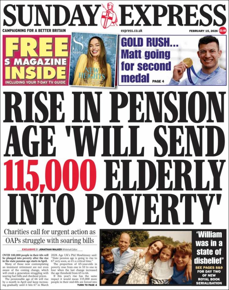 Portada de Daily Express (Reino Unido)