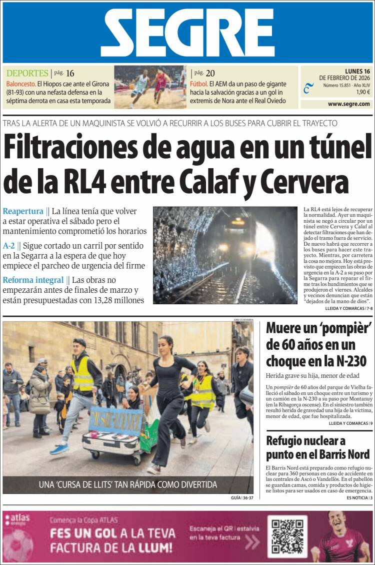 Portada de Segre  (Espa&ntilde;a)