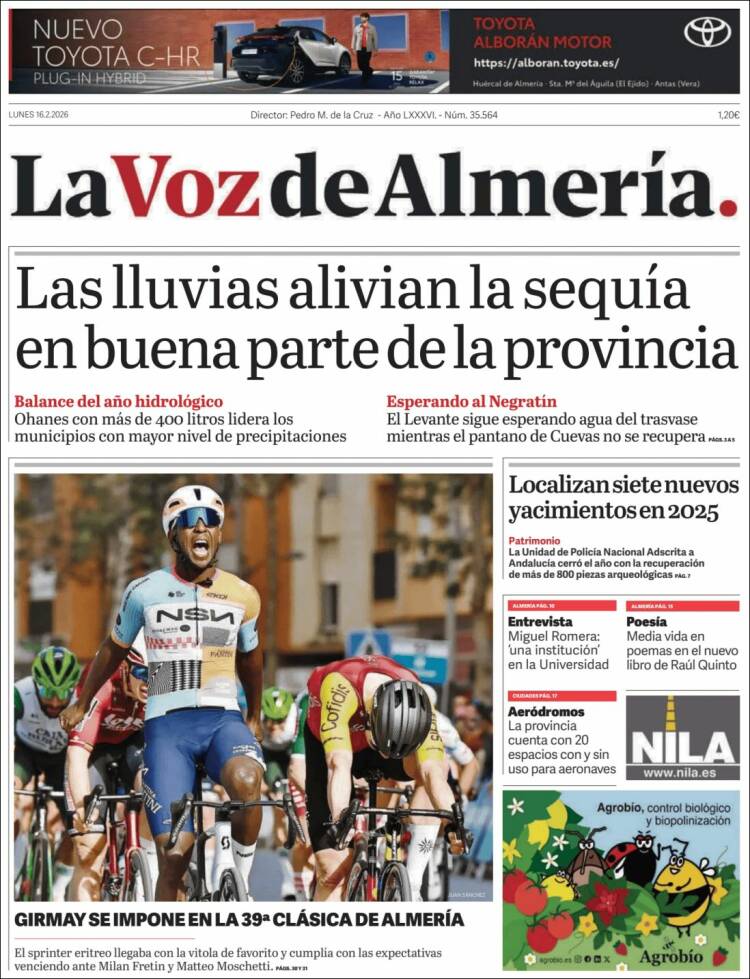 Portada de La Voz de Almería (Espa&ntilde;a)