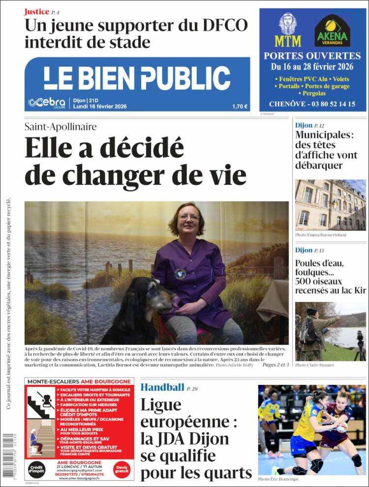 Portada de Le Bien Public (Francia)