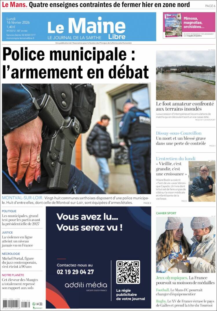 Portada de Le Maine Libre (Francia)