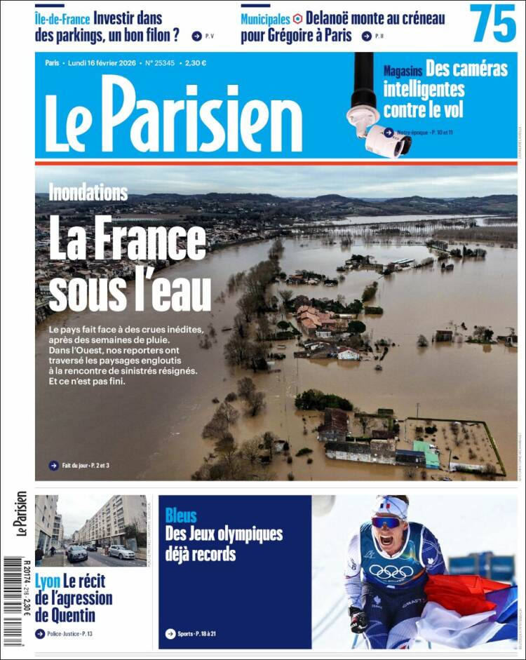 Portada de Le Parisien (Francia)