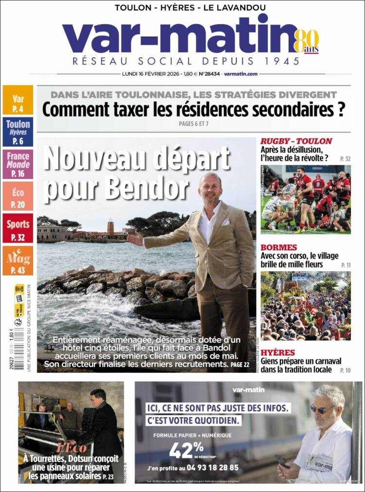 Portada de Var-Matin (Francia)