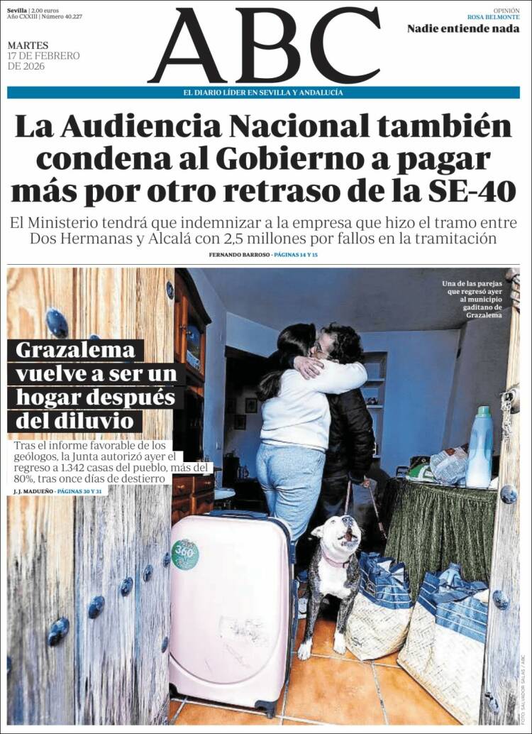 Portada de ABC - Sevilla (Espa&ntilde;a)