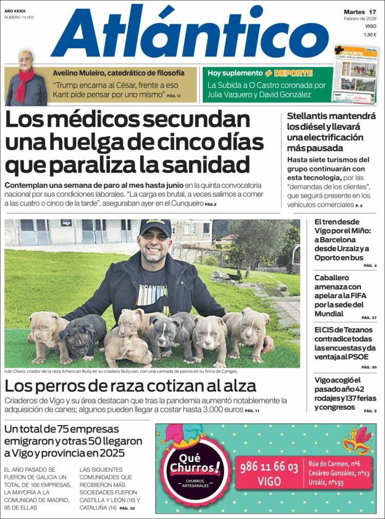 Portada de Atlántico Diario (Espa&ntilde;a)