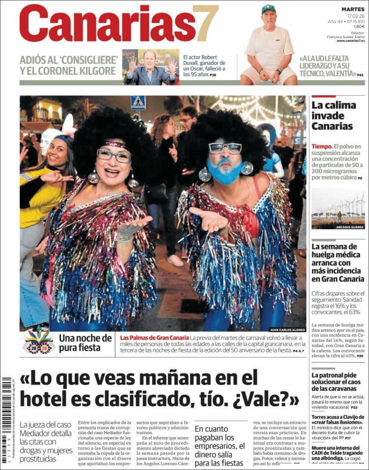 Portada de Canarias 7 (Espa&ntilde;a)