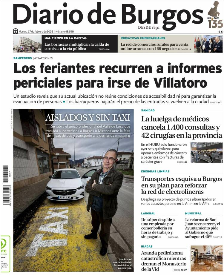 Portada de Diario de Burgos (Espa&ntilde;a)