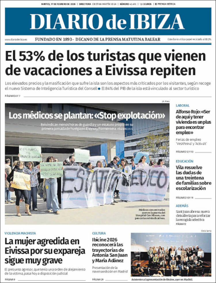 Portada de Diario de Ibiza (Espa&ntilde;a)