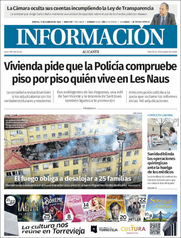 Portada de Diario Información (Espa&ntilde;a)