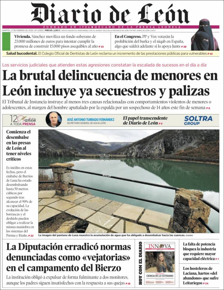 Portada de Diario de León (Espa&ntilde;a)