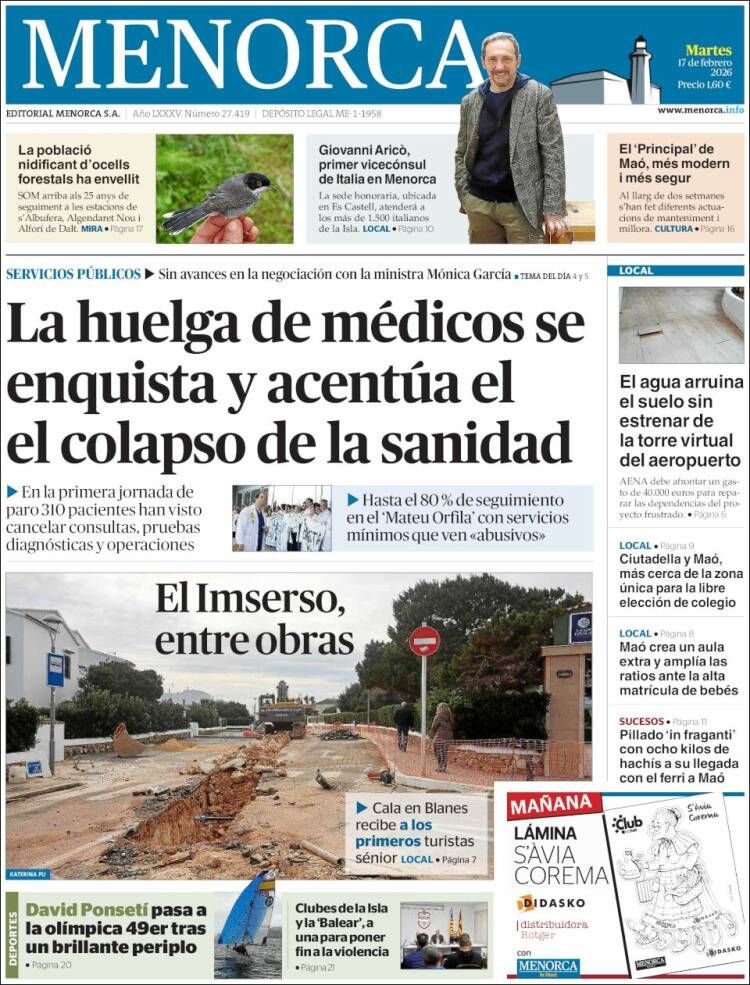 Portada de Menorca - Diario Insular (Espa&ntilde;a)