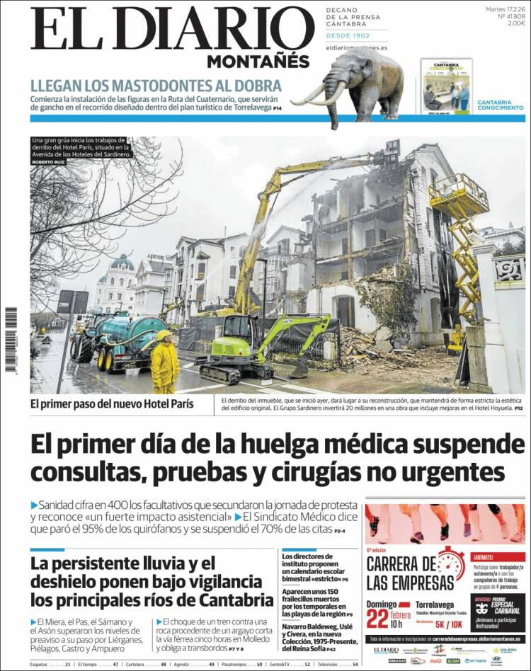 Portada de El Diario Montañés (Espa&ntilde;a)