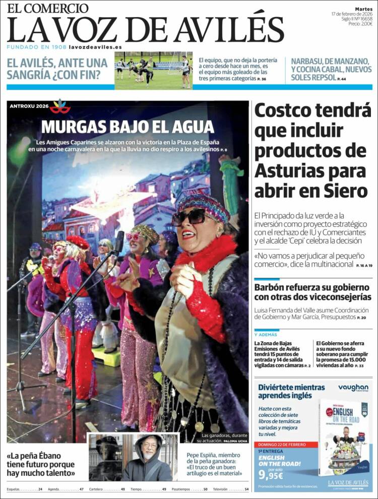 Portada de El Comercio - Avilés (Espa&ntilde;a)