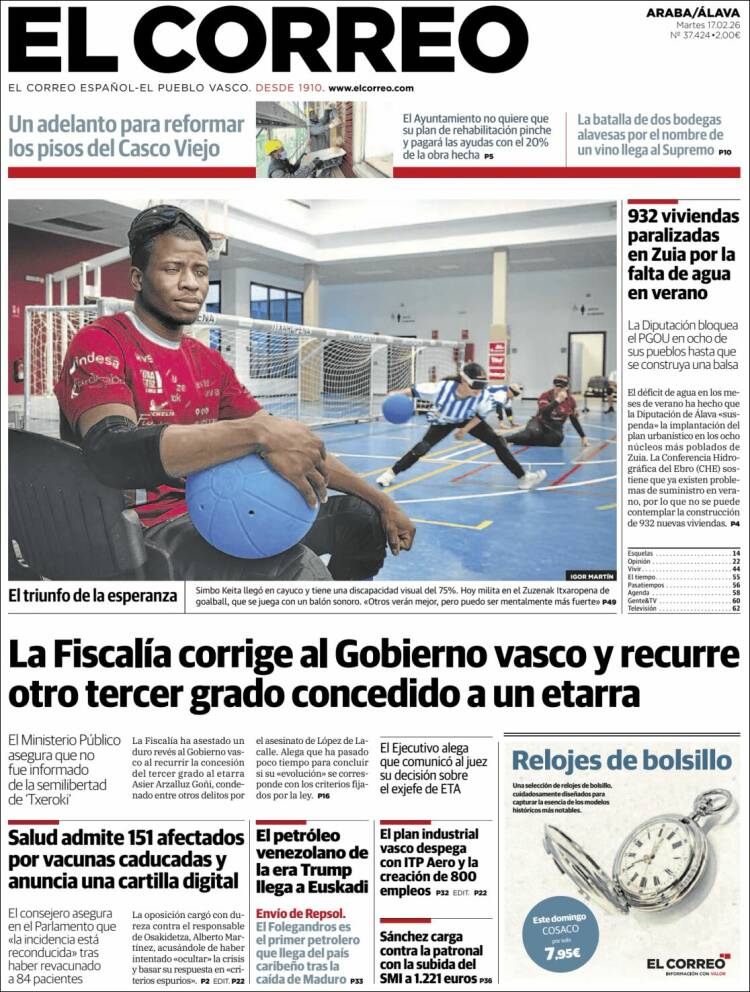 Portada de El Correo - Álava (Espa&ntilde;a)