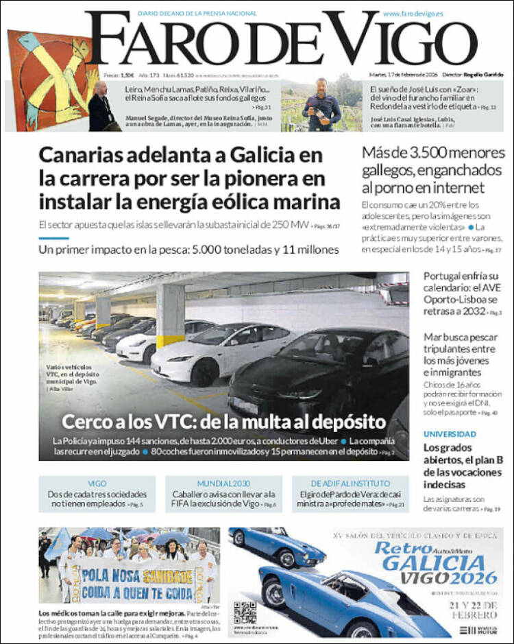 Portada de Faro de Vigo (Espa&ntilde;a)