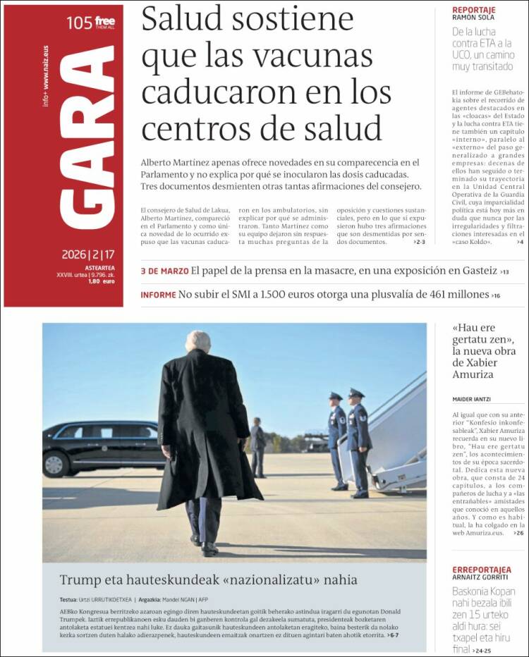 Portada de Gara (Espa&ntilde;a)