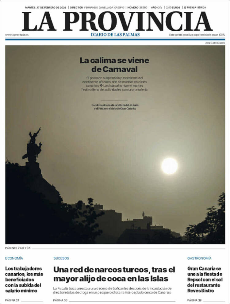 Portada de La Provincia (Espa&ntilde;a)