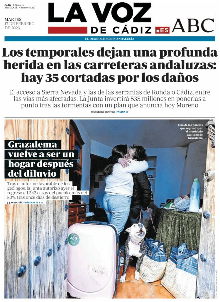 Portada de La Voz de Cádiz (Espa&ntilde;a)