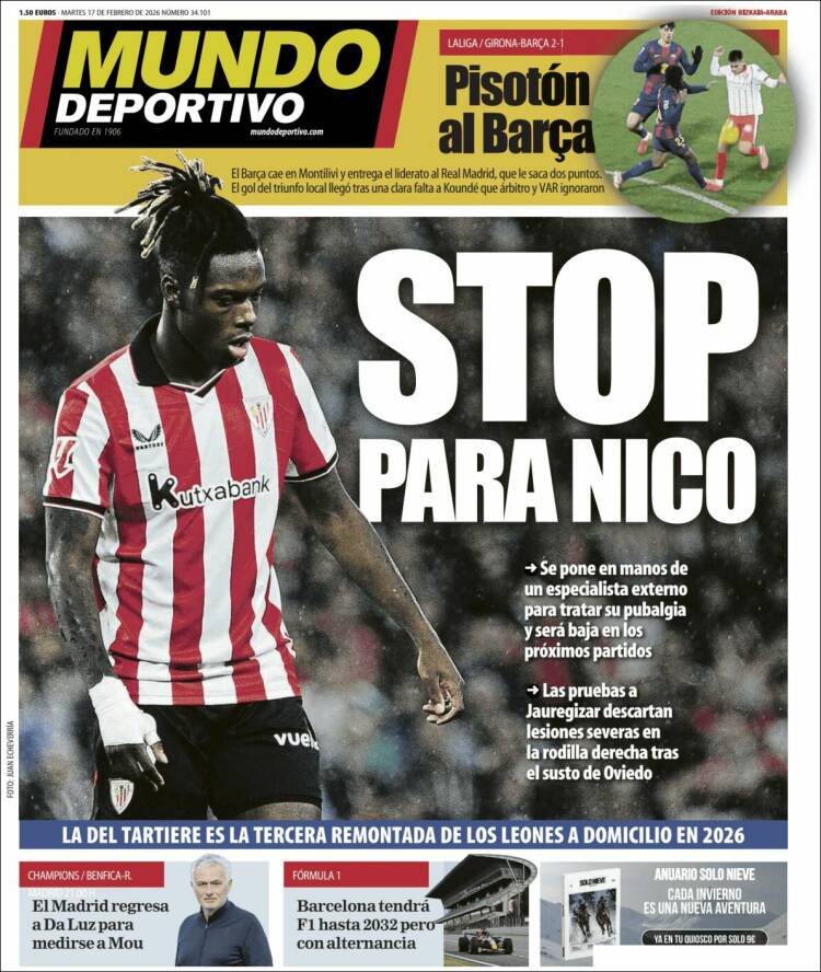 Portada de Mundo Deportivo Bizkaia (Espa&ntilde;a)