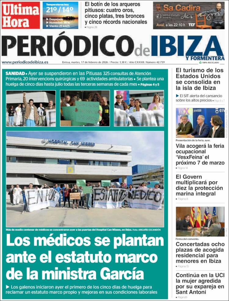 Portada de Periódico de Ibiza (Espa&ntilde;a)