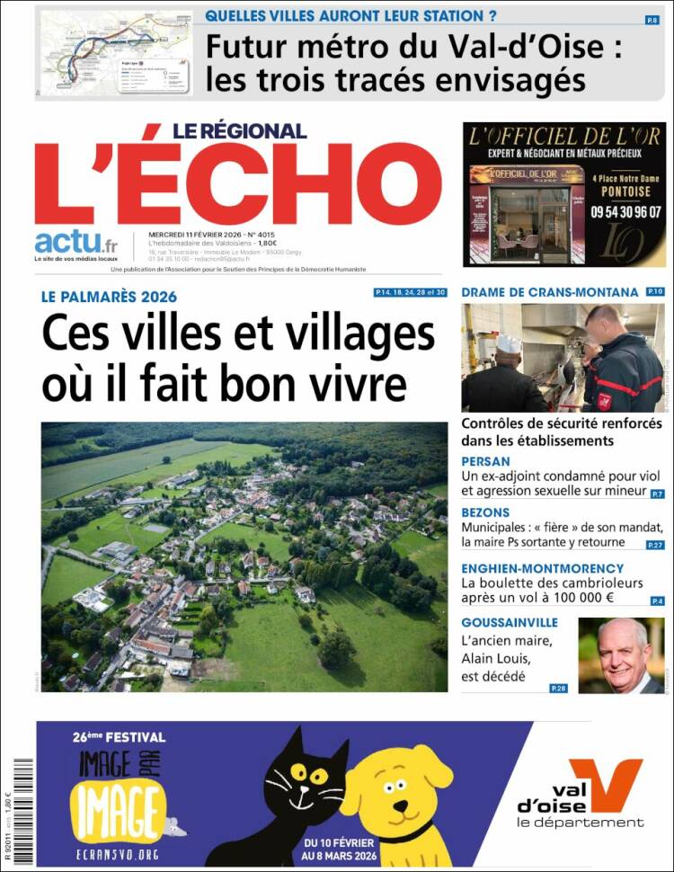 Portada de L'Echo de la Haute-Vienne (Francia)