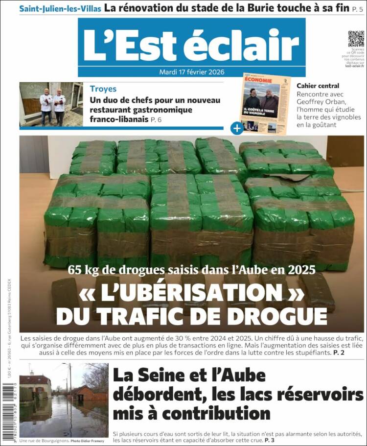 Portada de L'Est Eclair (Francia)