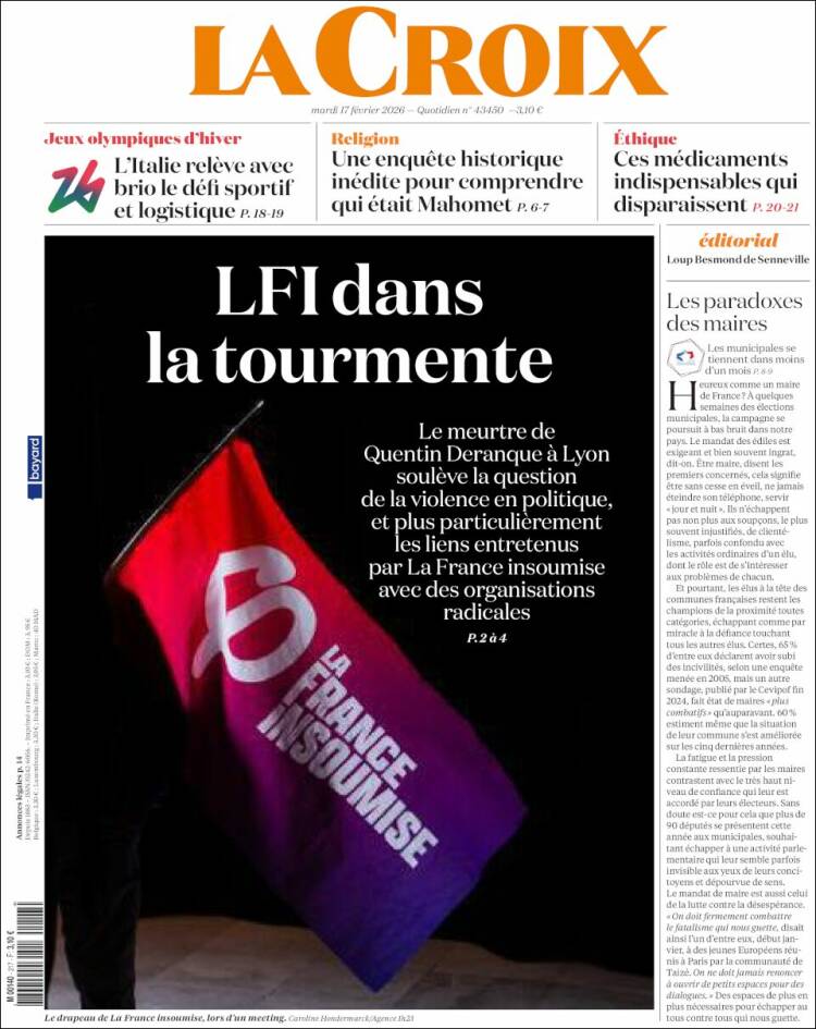 Portada de La Croix (Francia)