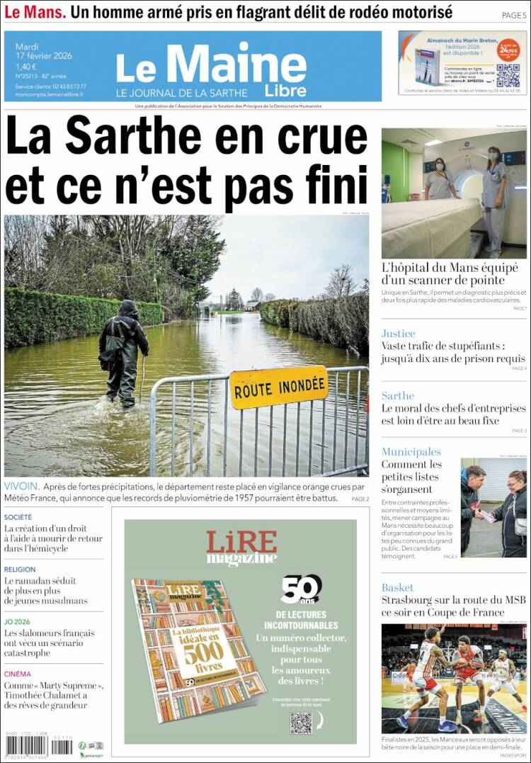 Portada de Le Maine Libre (Francia)