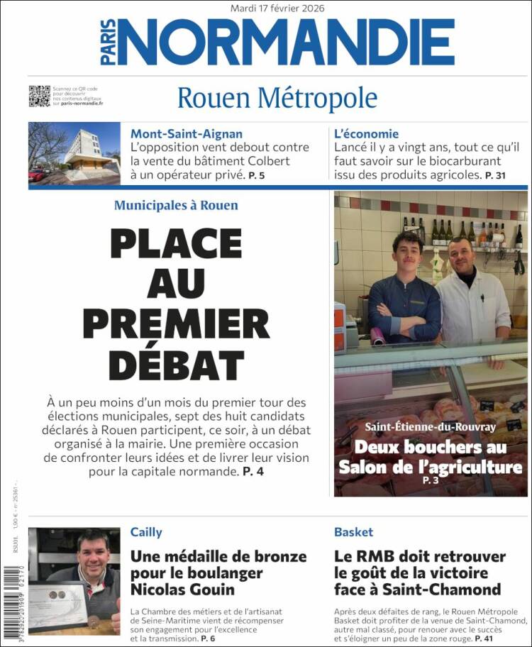 Portada de Paris Normandie (Francia)