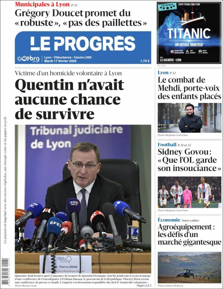Portada de Progres de Fecamp (Francia)