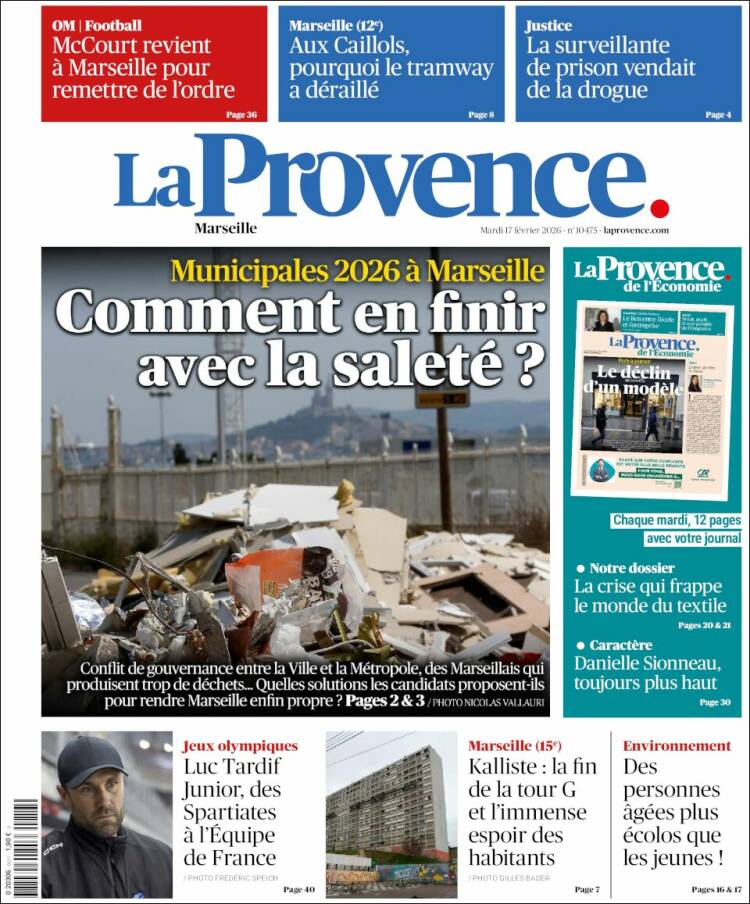 Portada de La Provence (Francia)