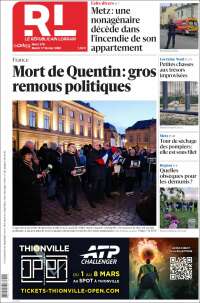 Portada de Le Republicain Lorrain (Francia)