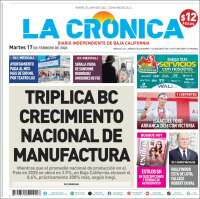 Portada de La Crónica de Baja California (M&eacute;xico)
