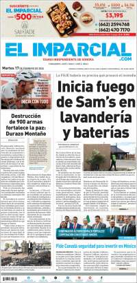 Portada de El Imparcial (M&eacute;xico)