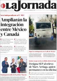 Portada de La Jornada (M&eacute;xico)