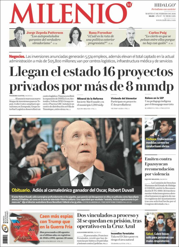 Portada de Milenio de Hidalgo (M&eacute;xico)