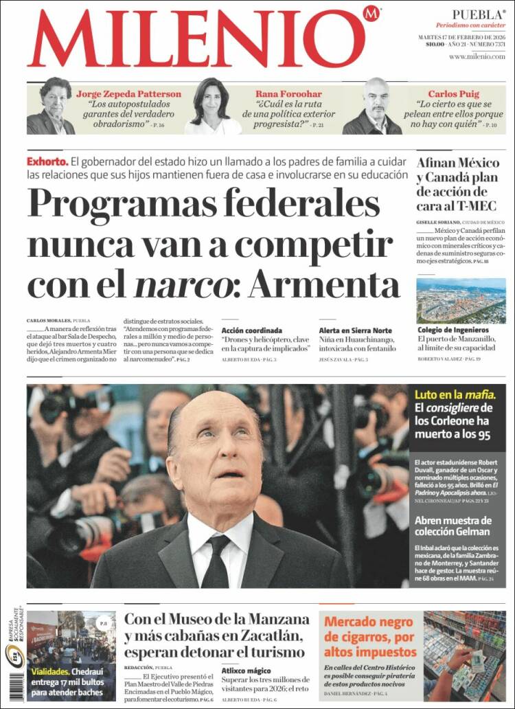 Portada de Milenio de Puebla (M&eacute;xico)