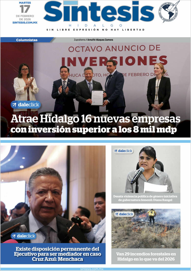 Portada de Sistesis - Hidalgo (M&eacute;xico)
