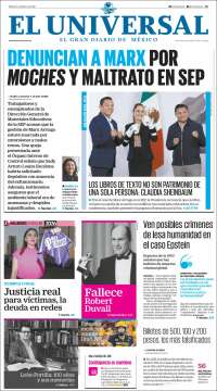 Portada de El Universal (M&eacute;xico)