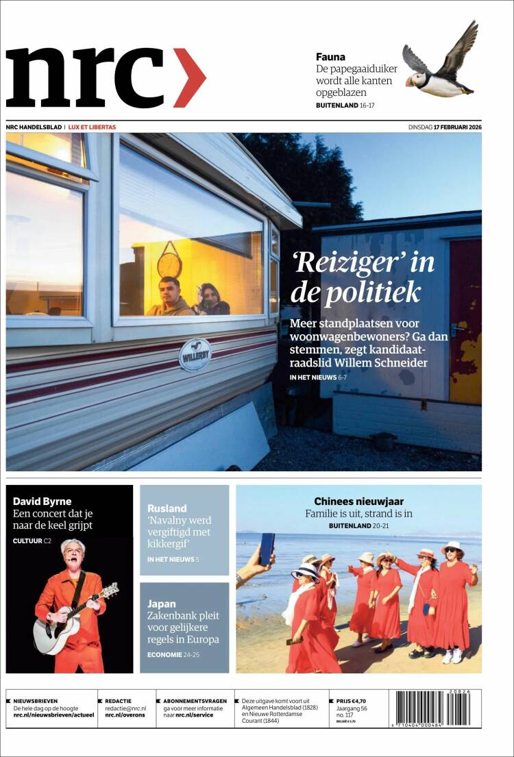 Portada de NRC Handelsblad (Pa&iacute;ses Bajos)