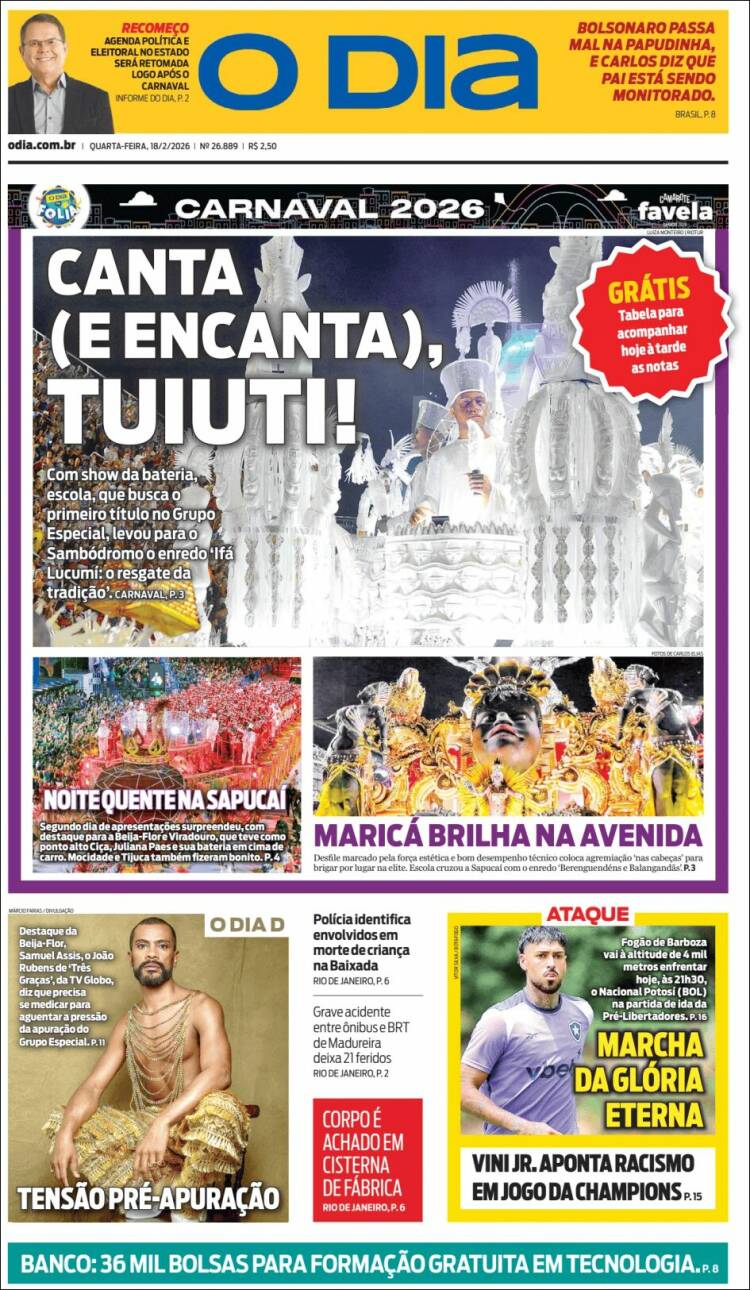 Portada de O Dia (Brasil)