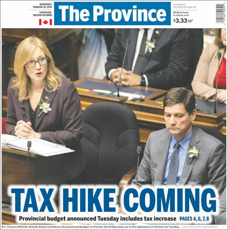 Portada de The Province (Canad&aacute;)