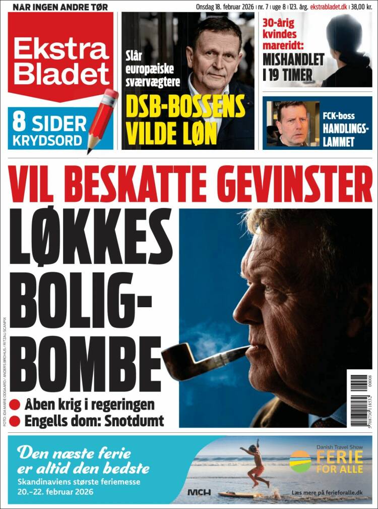 Portada de Ekstra Bladet (Dinamarca)