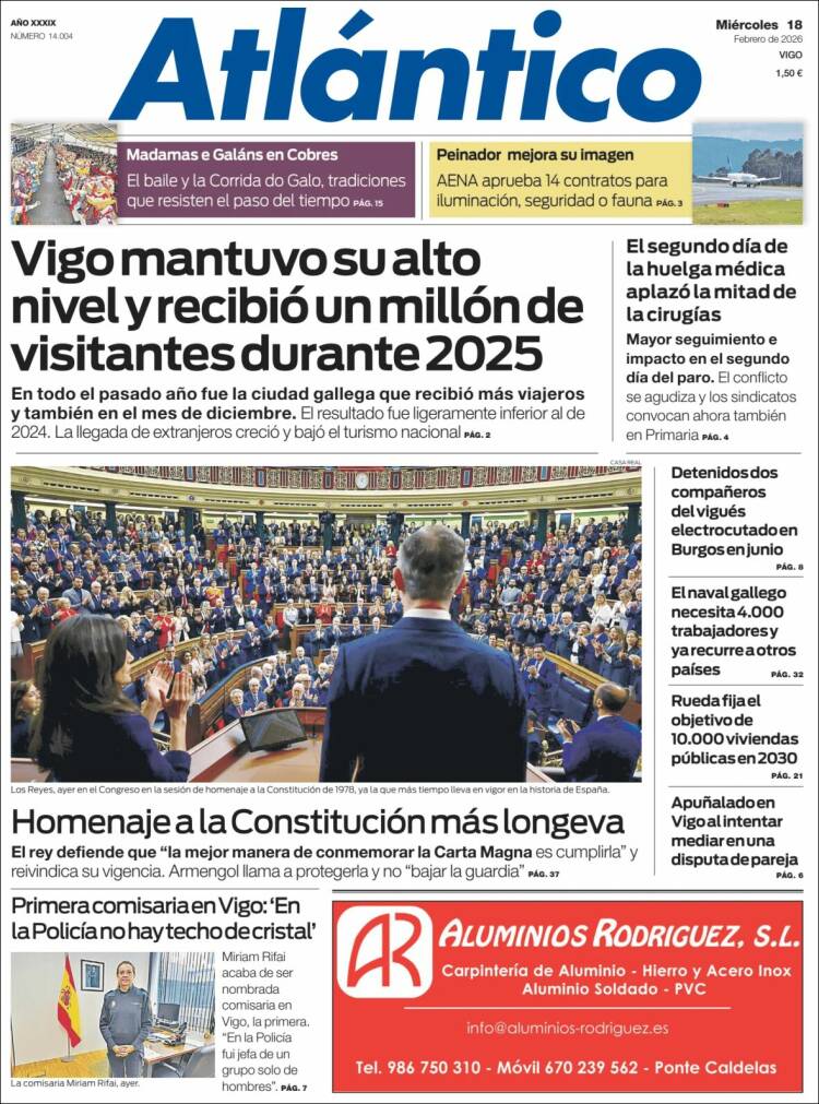 Portada de Atlántico Diario (Espa&ntilde;a)